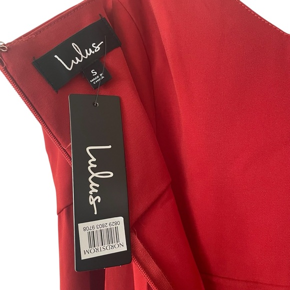 Lulus Reinette Midi Spaghetti Stap Rust Zippered Dress Women's Size Small NWT! - Picture 7 of 13